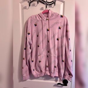 Pink Polaroid Logo Hoodie Jacket Sweater Dress